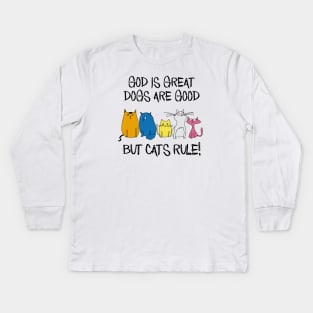 Cats Rule! Kids Long Sleeve T-Shirt